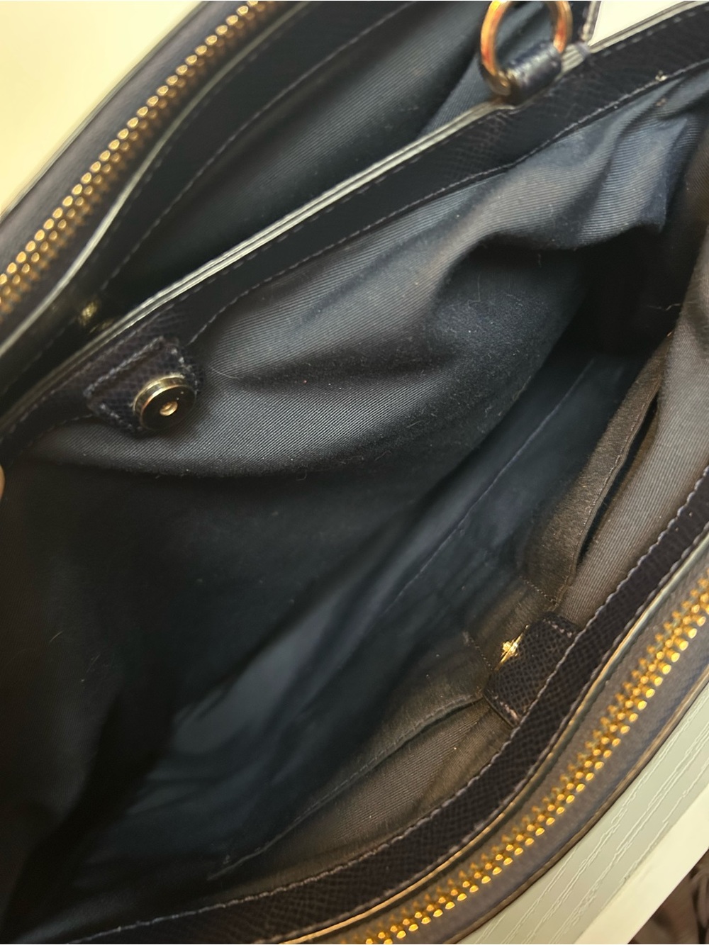 Coach Christie Navy Leather Shoulder Tote - Picture 7 of 9